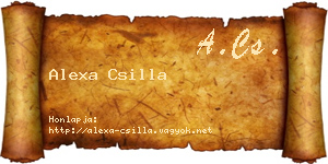 Alexa Csilla névjegykártya