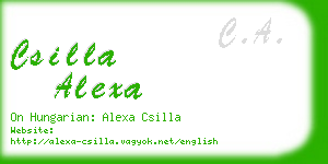 csilla alexa business card